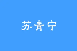 苏青宁
