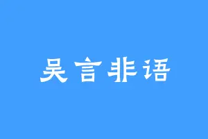 吴言非语