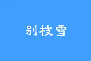别枝雪