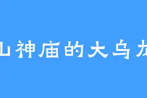 山神庙的大乌龙
