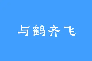 与鹤齐飞