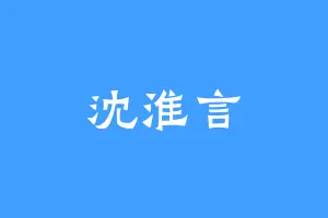 沈淮言