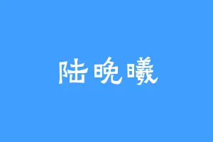 陆晚曦