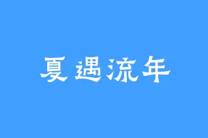 夏遇流年