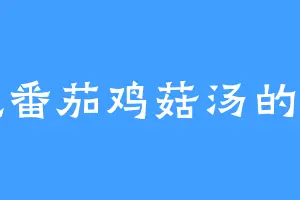 爱吃番茄鸡菇汤的影清