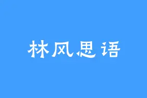 林风思语