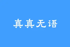 真真无语