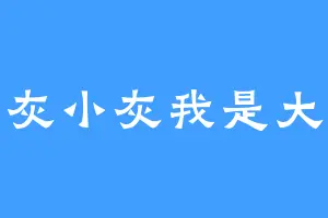 小灰小灰我是大黑