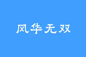 风华无双