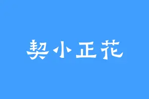 契小正花