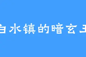 白水镇的暗玄王