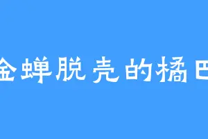 金蝉脱壳的橘巴