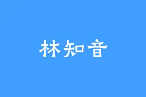 林知音